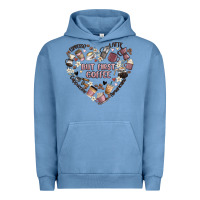 Pigment Pebble Blue but first coffee Urban Hoodie - MaliasSmallBusiness