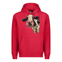 Cardinal Cute Holstein Heifer Premium Hoodie - LillyAllenDesigns