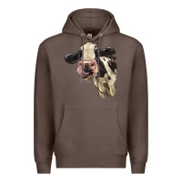 Coffee Cute Holstein Heifer Premium Hoodie - LillyAllenDesigns