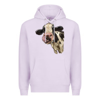 Lilac Cute Holstein Heifer Premium Hoodie - LillyAllenDesigns