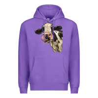 Purple Cute Holstein Heifer Premium Hoodie - LillyAllenDesigns