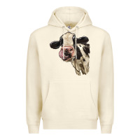 Sandshell Cute Holstein Heifer Premium Hoodie - LillyAllenDesigns