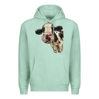 Seafoam Cute Holstein Heifer Premium Hoodie - LillyAllenDesigns
