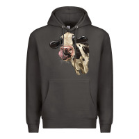 Smoke Cute Holstein Heifer Premium Hoodie - LillyAllenDesigns