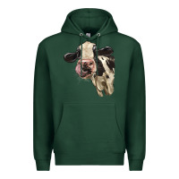 Sports Green Cute Holstein Heifer Premium Hoodie - LillyAllenDesigns