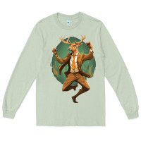Matcha happy deer Long Sleeve Tee - Unal Design