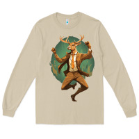 Mushroom happy deer Long Sleeve Tee - Unal Design