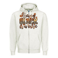 Oatmeal Heather being black is a vibe Zipper Hoodie - Zillion Design Studio