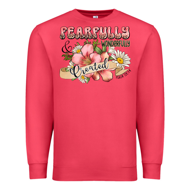 Fearfully And Wonderfully Created Premium Sweatshirt by JahusDesignShop | Teevron