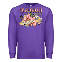 Purple fearfully and wonderfully created Premium Sweatshirt - JahusDesignShop
