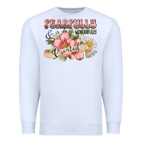 White fearfully and wonderfully created Premium Sweatshirt - JahusDesignShop