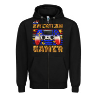 Black all american gamer Zipper Hoodie - texasbilliewilder