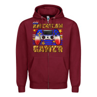 Burgundy all american gamer Zipper Hoodie - texasbilliewilder