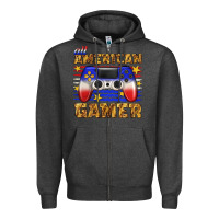 Charcoal Heather all american gamer Zipper Hoodie - texasbilliewilder