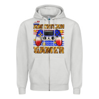 Dove Grey all american gamer Zipper Hoodie - texasbilliewilder
