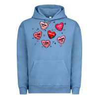 Pigment Pebble Blue howdy valentine Urban Hoodie - MaliasSmallBusiness