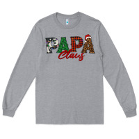 Heather Grey papa claus Long Sleeve Tee - BarkalooDesign