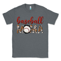 Charcoal Heather baseball mama with leopard Classic Tee - texasbilliewilder