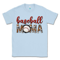 Dusty Blue baseball mama with leopard Classic Tee - texasbilliewilder