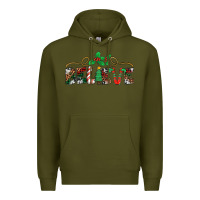 Army Green believe santa claus christmas Premium Hoodie - Jasminsmagicworld