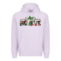 Lilac believe santa claus christmas Premium Hoodie - Jasminsmagicworld