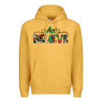 Mustard believe santa claus christmas Premium Hoodie - Jasminsmagicworld