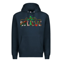 Navy believe santa claus christmas Premium Hoodie - Jasminsmagicworld
