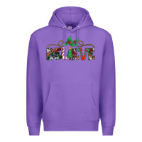 Purple believe santa claus christmas Premium Hoodie - Jasminsmagicworld
