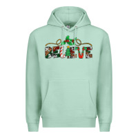 Seafoam believe santa claus christmas Premium Hoodie - Jasminsmagicworld