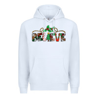 White believe santa claus christmas Premium Hoodie - Jasminsmagicworld