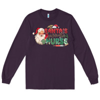 Plum Santa's Favorite Nurse Long Sleeve Tee - MaliasSmallBusiness