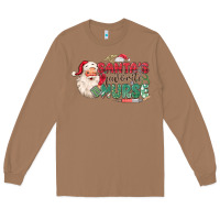Toasted Coconut Santa's Favorite Nurse Long Sleeve Tee - MaliasSmallBusiness