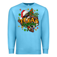 Ocean Blue texas christmas Premium Sweatshirt - AdoDesignShop