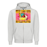 Dove Grey back to school custom name Zipper Hoodie - Zillion Design Studio