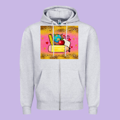 Zipper Hoodie back to school custom name