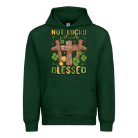 Forest Green not lucky just really blessed malia Urban Hoodie - MaliasSmallBusiness