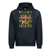 Navy not lucky just really blessed malia Urban Hoodie - MaliasSmallBusiness