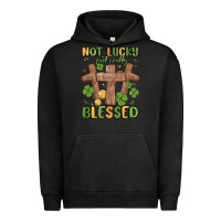 Pigment Black not lucky just really blessed malia Urban Hoodie - MaliasSmallBusiness