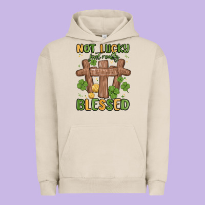 Not Lucky Just Really Blessed Malia Urban Hoodie Designed By Maliassmallbusiness