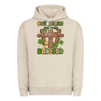 Pigment French Oak not lucky just really blessed malia Urban Hoodie - MaliasSmallBusiness