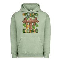 Pigment Oil Green not lucky just really blessed malia Urban Hoodie - MaliasSmallBusiness