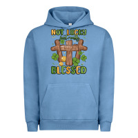 Pigment Pebble Blue not lucky just really blessed malia Urban Hoodie - MaliasSmallBusiness