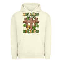 Pigment Pistachio not lucky just really blessed malia Urban Hoodie - MaliasSmallBusiness