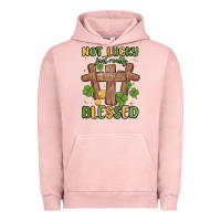 Pigment Salmon not lucky just really blessed malia Urban Hoodie - MaliasSmallBusiness