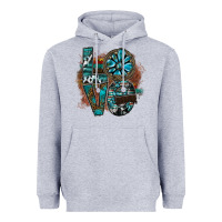 Heather Grey love Heavyweight Hoodie - SublimationCraftShop