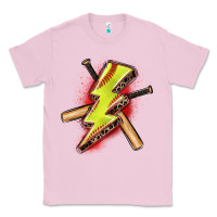 Bubblegum Pink softball lightning bolt Classic Tee - Zillion Design Studio