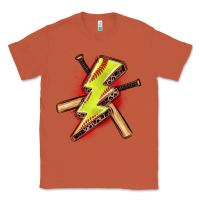 Copper softball lightning bolt Classic Tee - Zillion Design Studio