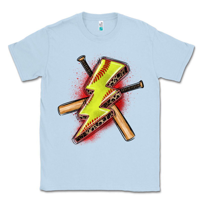 Softball Lightning Bolt Classic Tee by Zillion Design Studio | Teevron