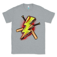 Heather Grey softball lightning bolt Classic Tee - Zillion Design Studio