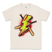 Natural softball lightning bolt Classic Tee - Zillion Design Studio